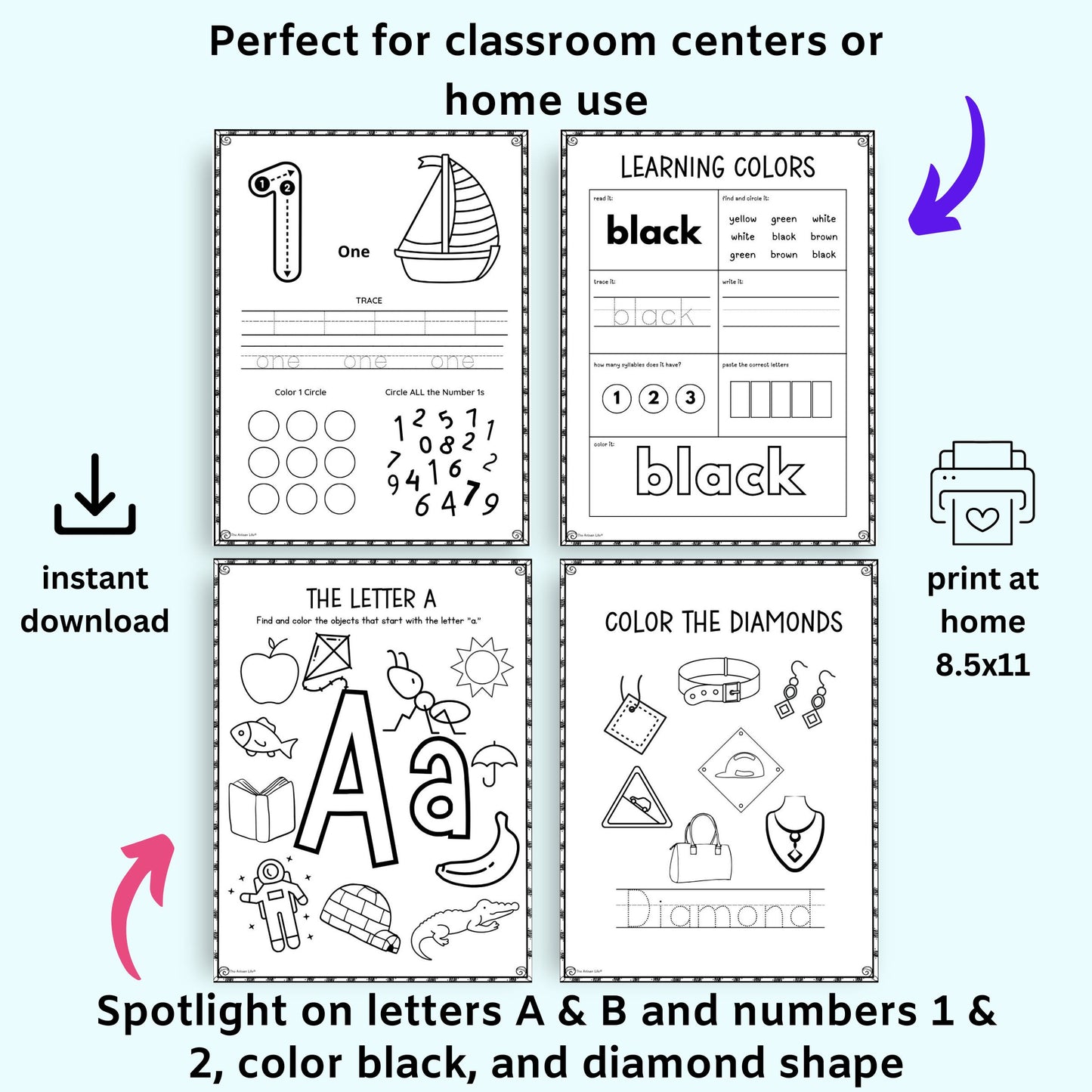 four august morning worksheets for pre-k students