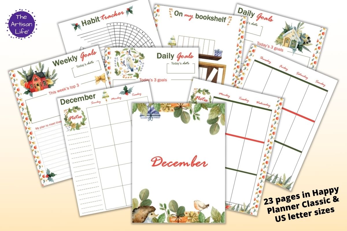 December Planner Printable Kit - Happy Planner Classic & US Letter