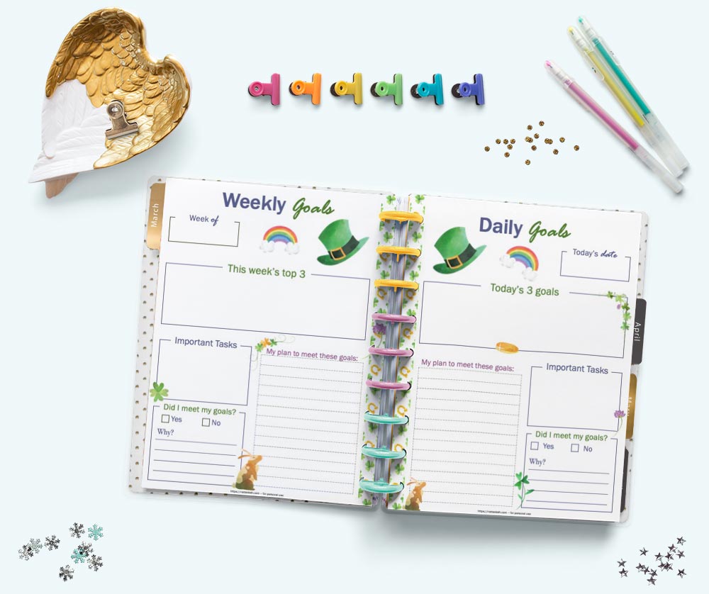 March Planner Printables Kit - US Letter and Happy Planner Classic