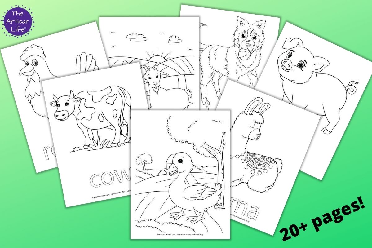 farm animal coloring pages for kids