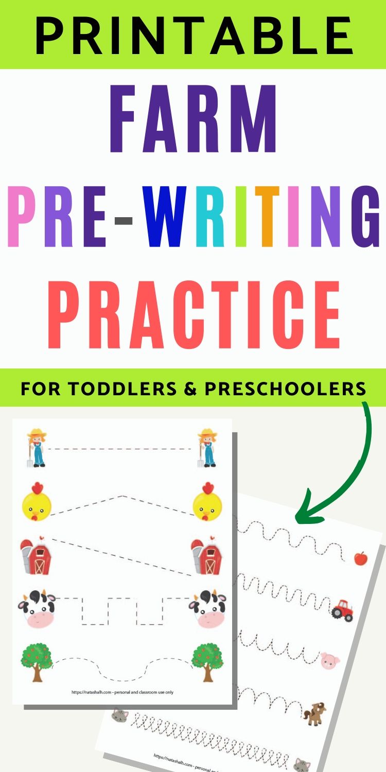 Farm Pre-Writing Practice & Tracing Worksheets for Toddlers & Preschoo – The Artisan Life farm-pre-writing-practice-tracing-worksheets-for-toddlers-preschoo-the-artisan-life