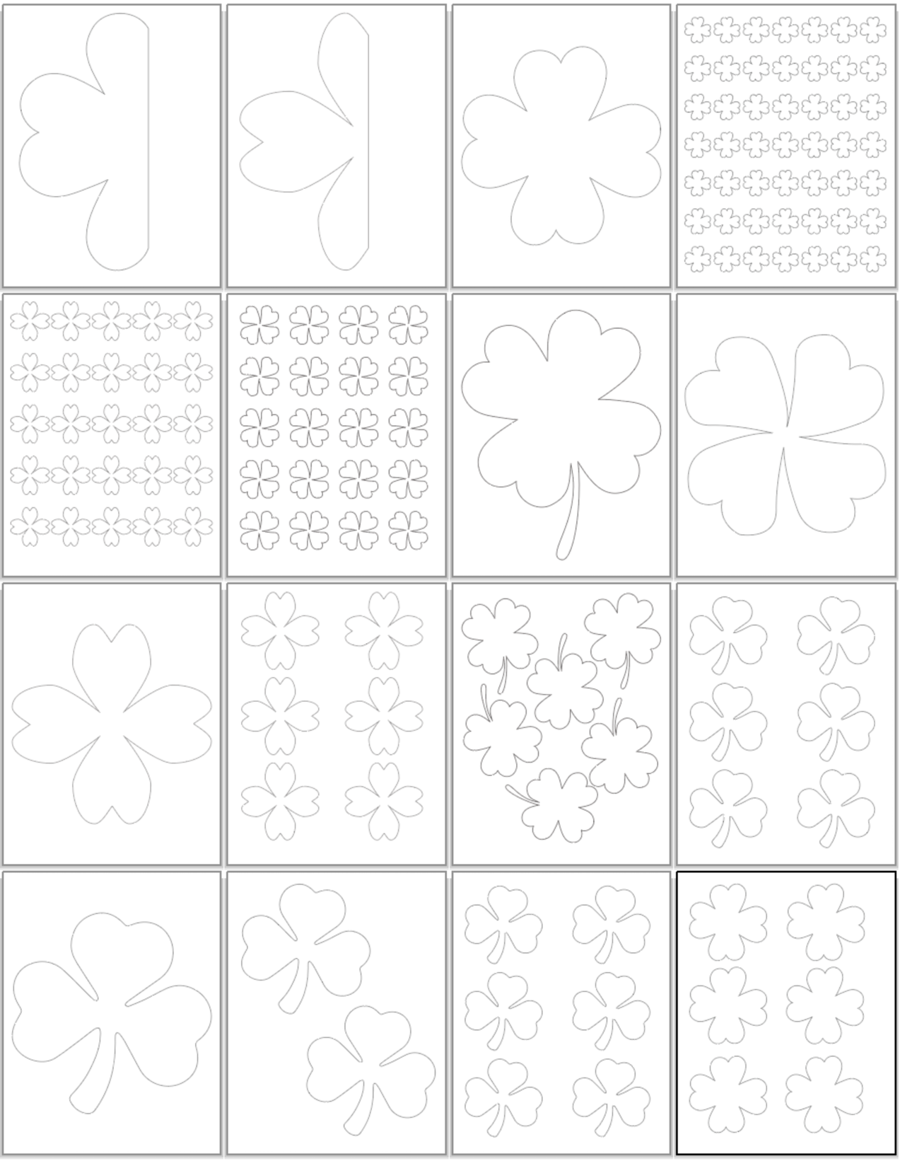 22 Shamrock Templates & Four Leaf Clover Templates