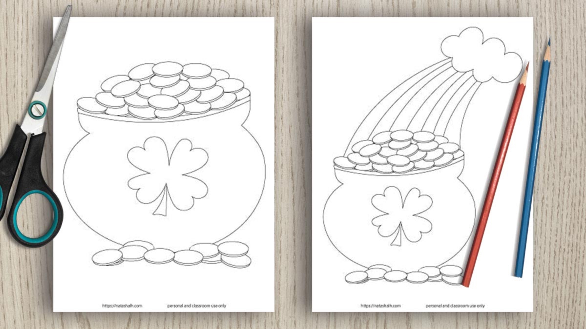 Pot O' Gold  Printable Clip Art and Images