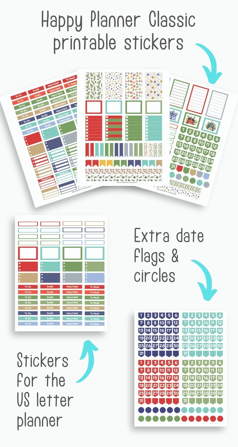 December Planner Printable Kit - Happy Planner Classic & US Letter