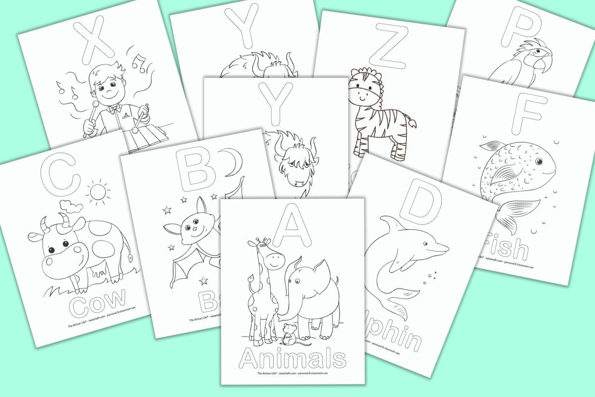 preschool the alphabet animals coloring pages n