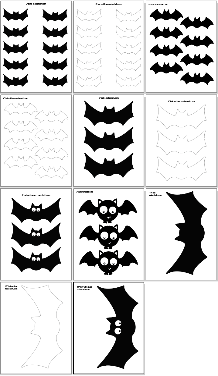 Halloween Bat Templates & Outlines