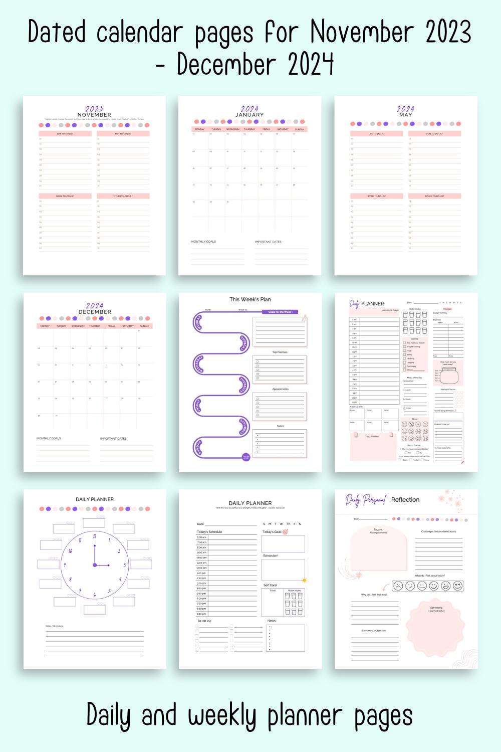 Monthly Planner Pages - FREE 2024 Planner Pages