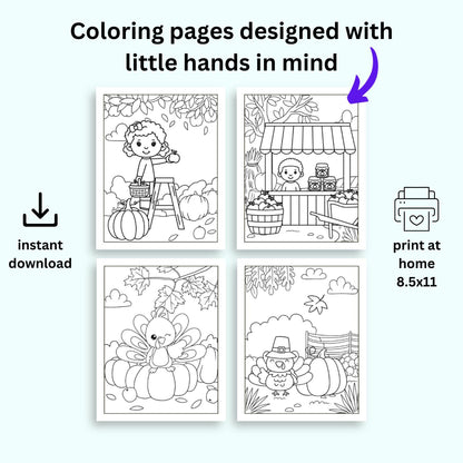 Thanksgiving Coloring and Alphabet Activity Book