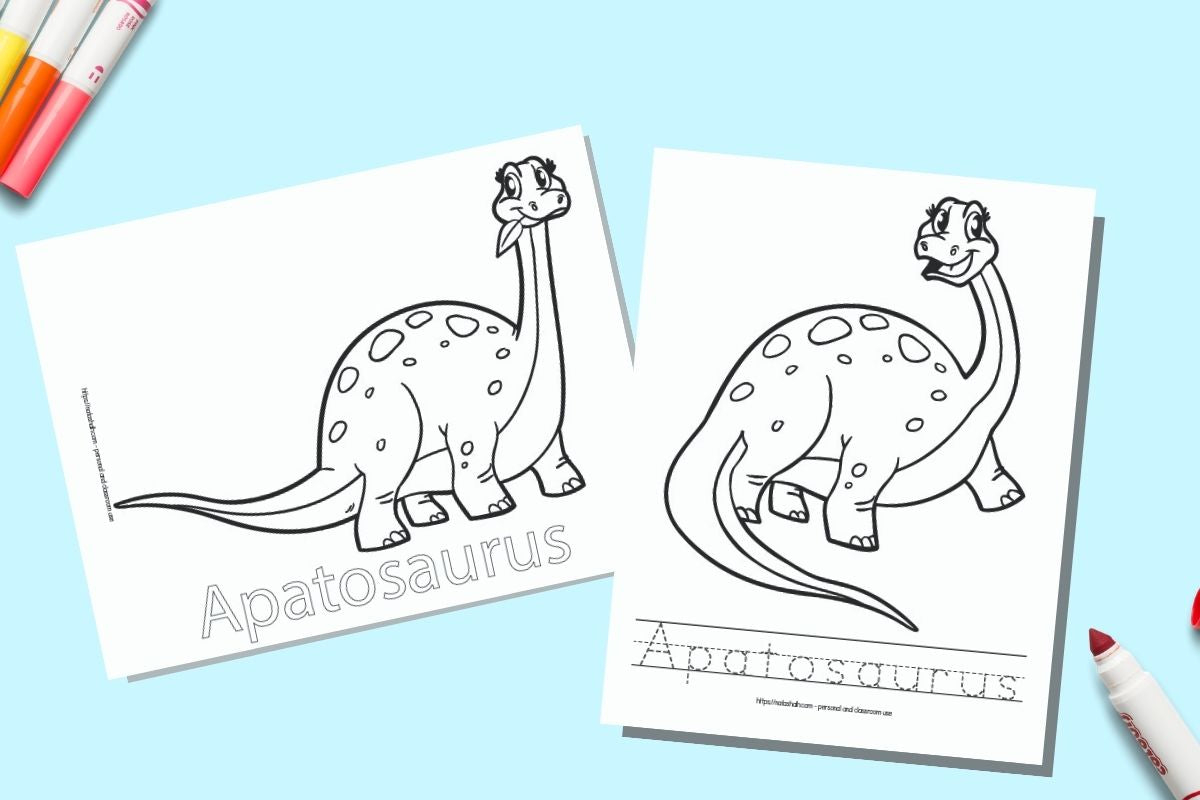 Dinosaur Coloring Pages with Names