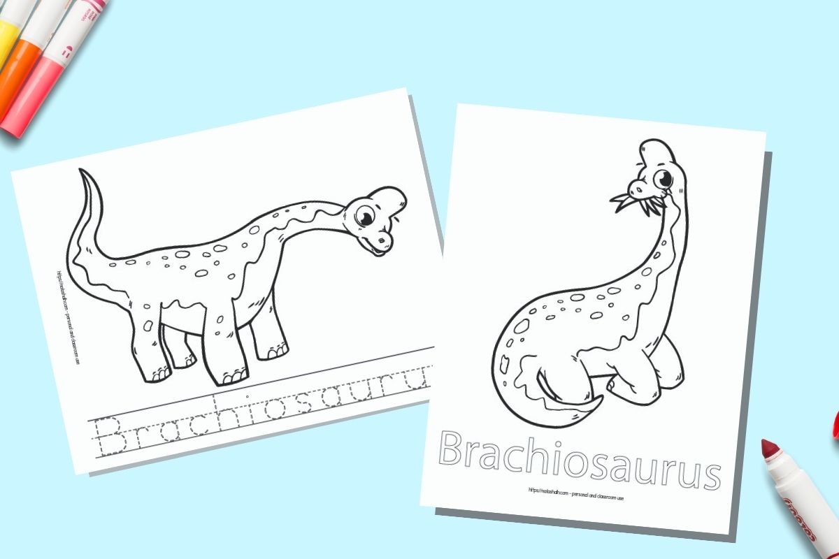 Dinosaur Coloring Pages with Names