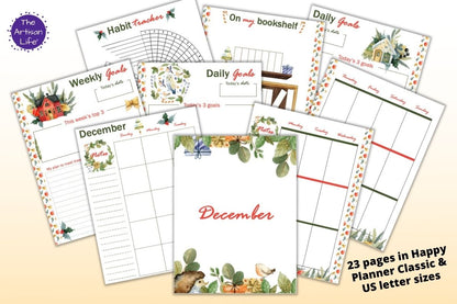 December Planner Printable Kit - Happy Planner Classic & US Letter