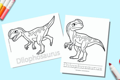 Dinosaur Coloring Pages with Names