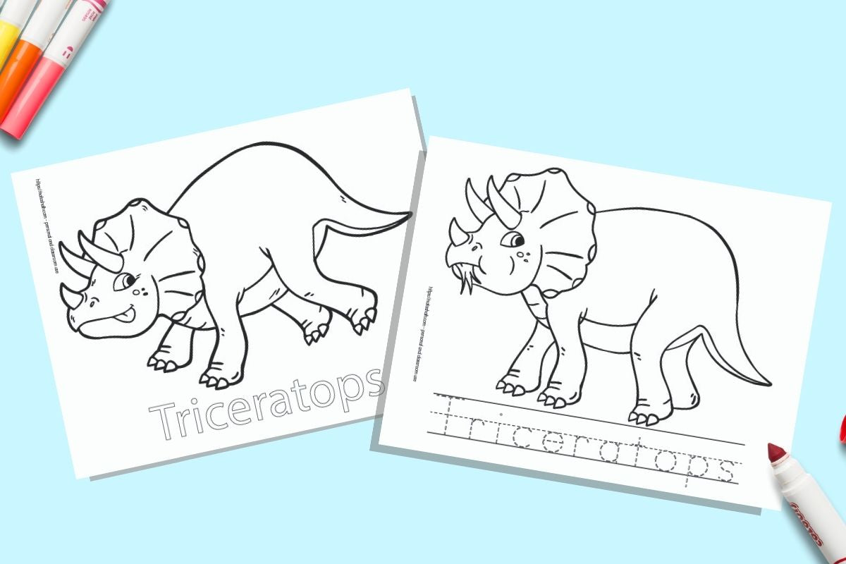 Dinosaur Coloring Pages with Names