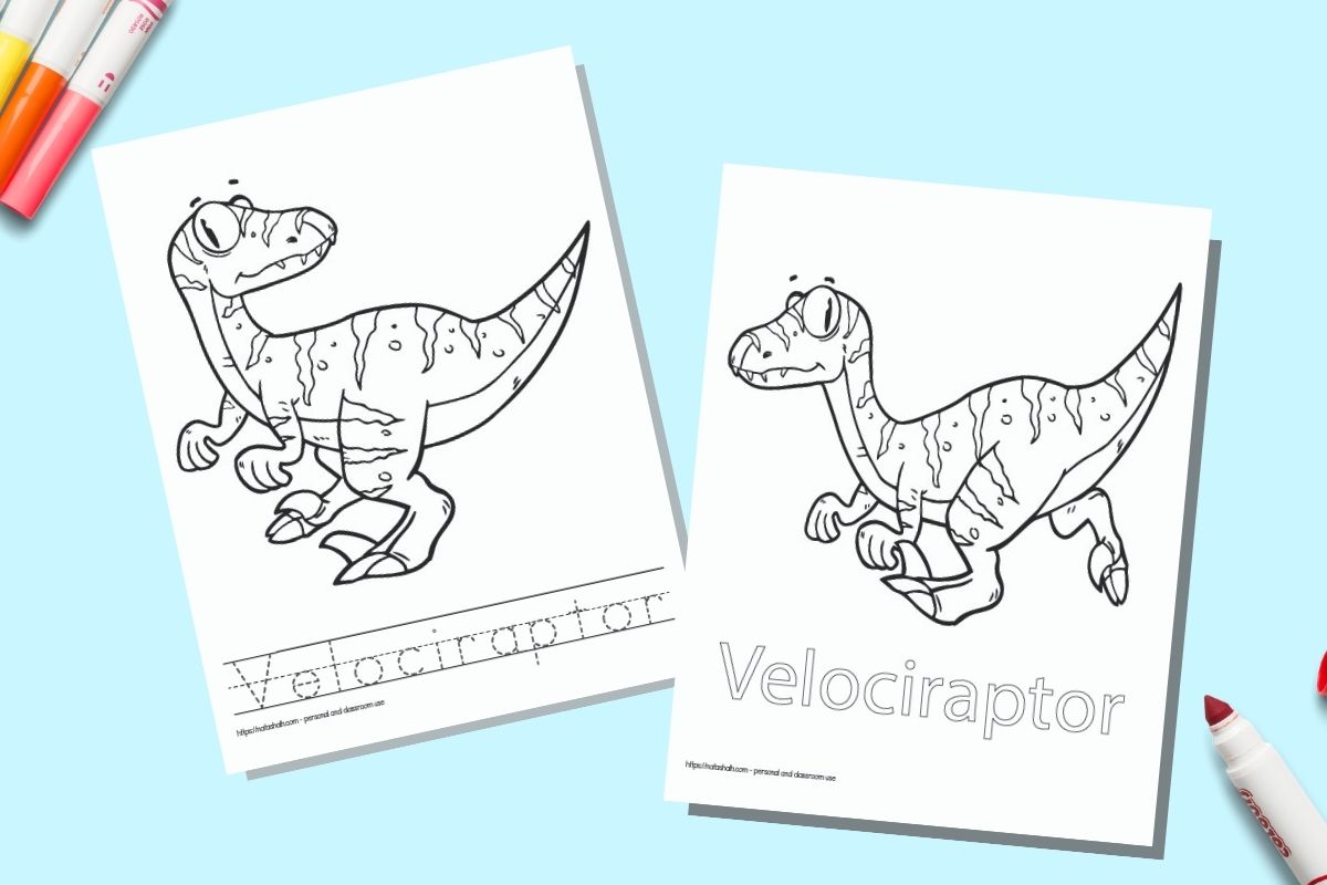 Dinosaur Coloring Pages with Names