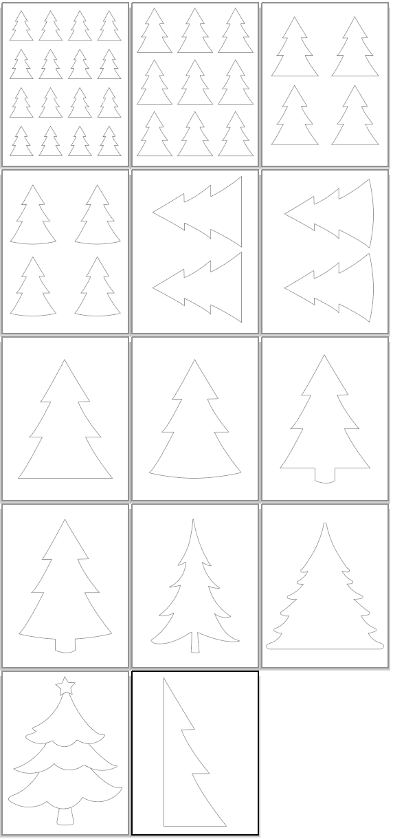 Christmas Tree Templates & Outlines