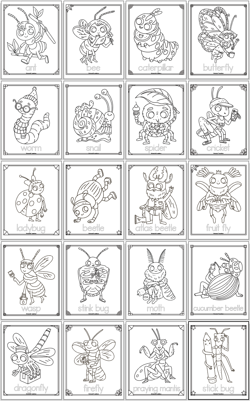 insect coloring pages