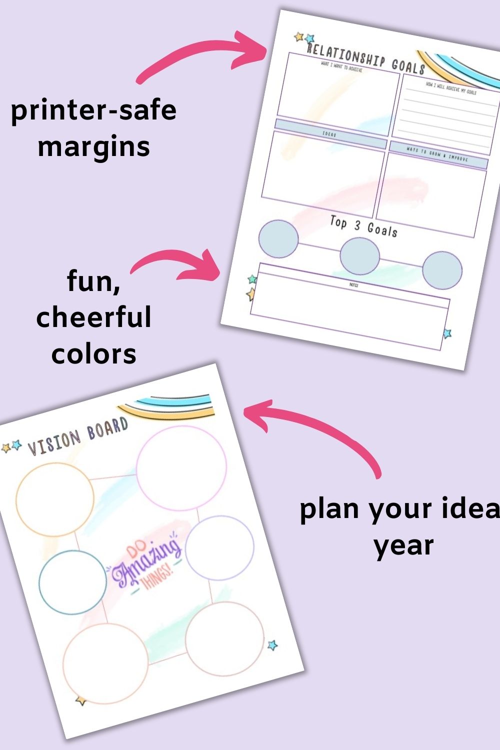 Goals and Resolutions Planner Printable