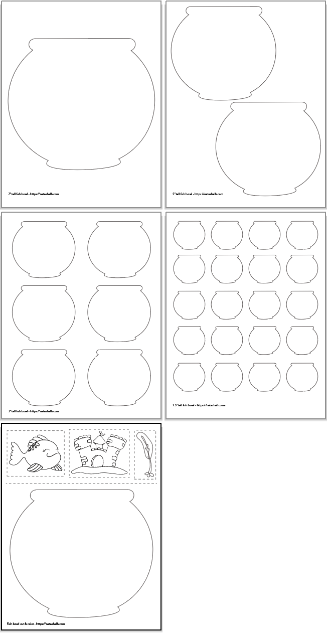 Fish Bowl Templates and Cut & Color Page – The Artisan Life Fish Bowl Templates and Cut & Color Page – The Artisan Life