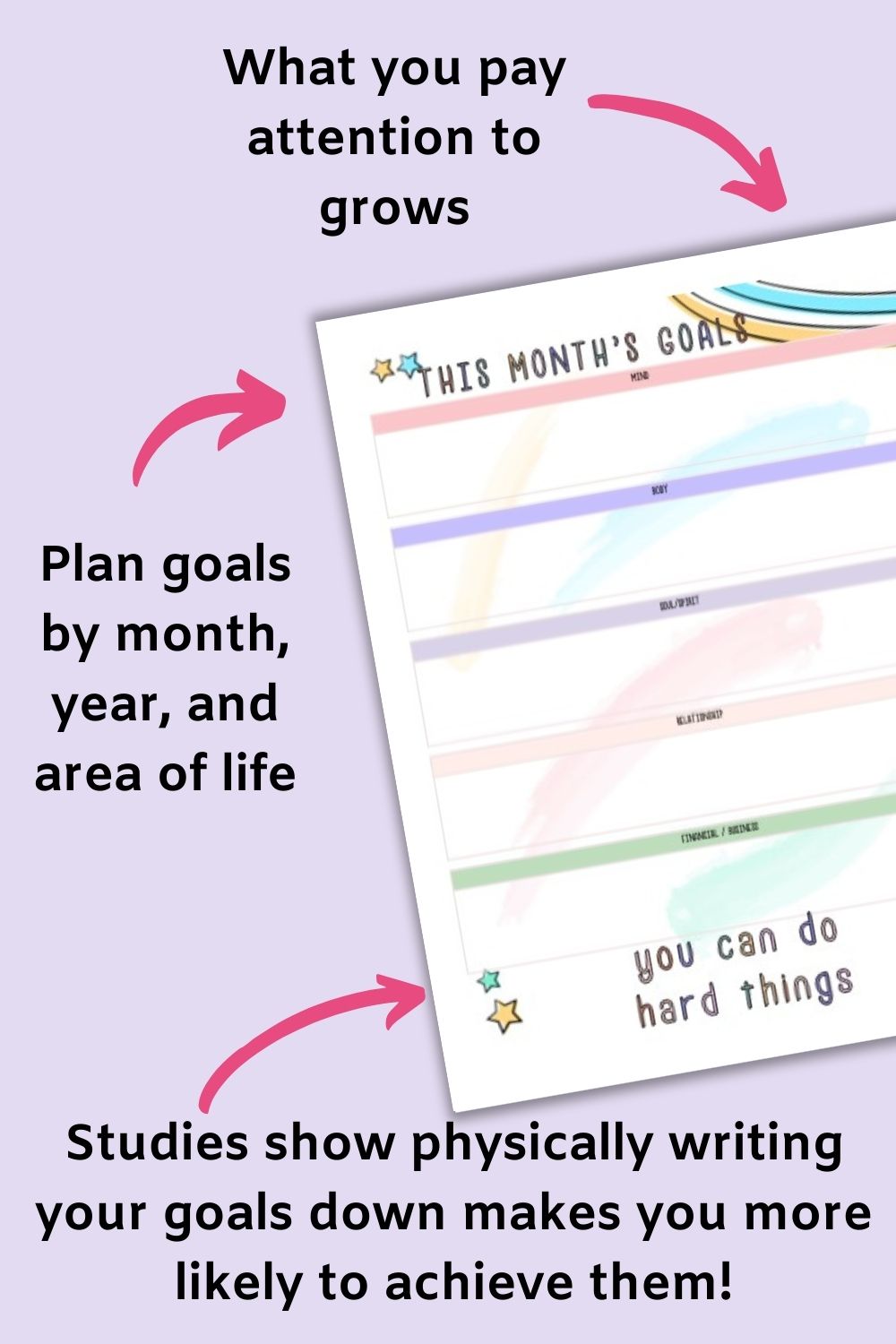 Goals and Resolutions Planner Printable