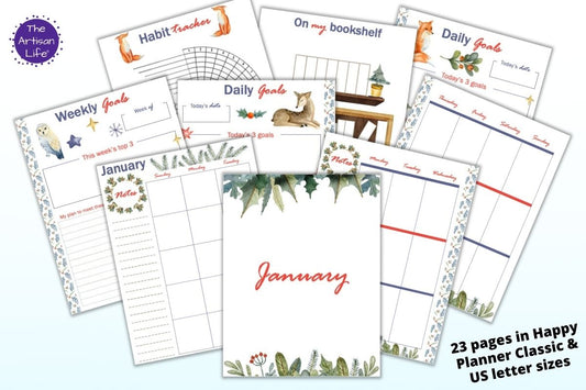January Planner Printable Kit - Happy Planner Classic & US Letter