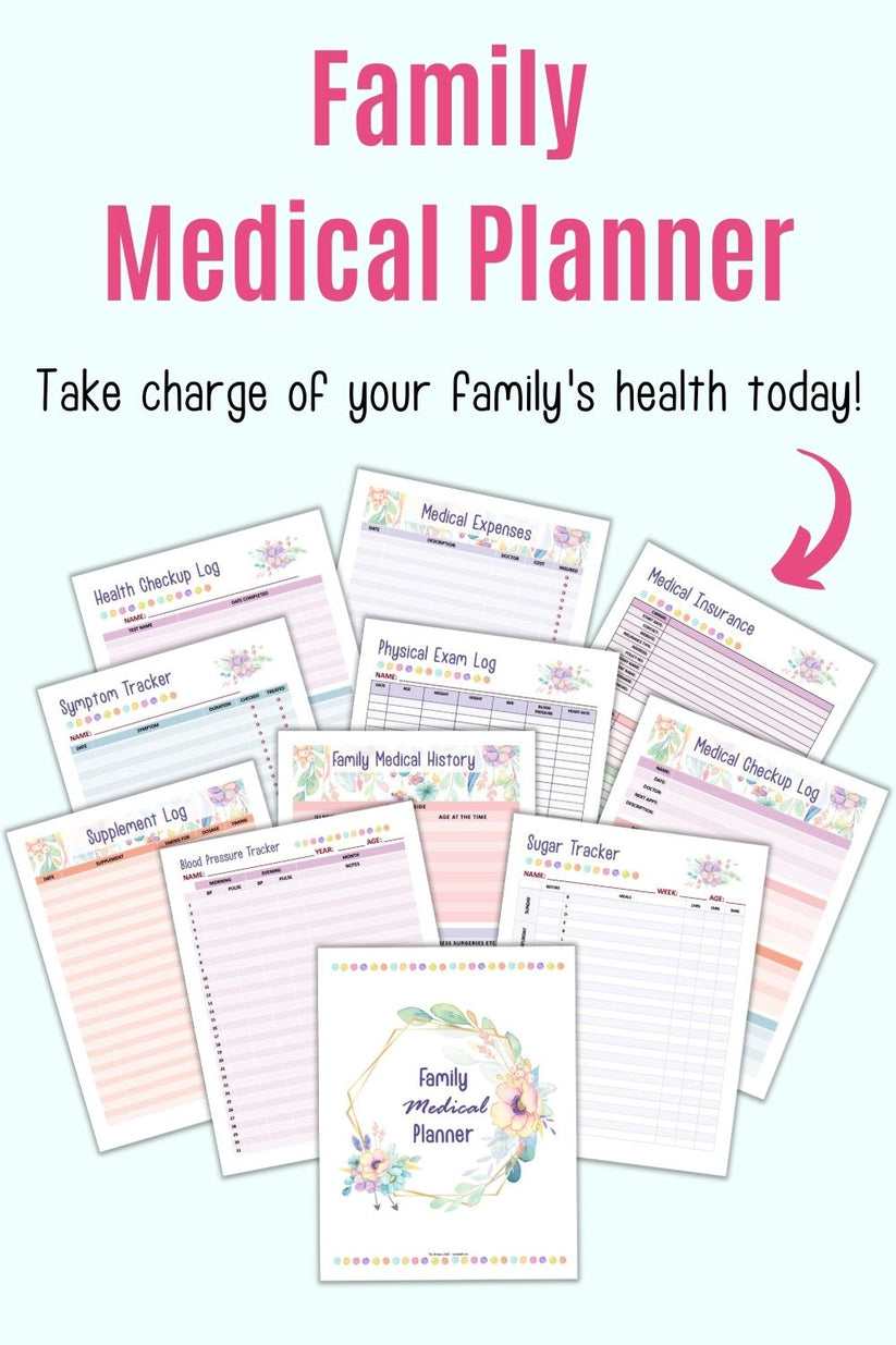 Medical & Health Planner Printable – The Artisan Life