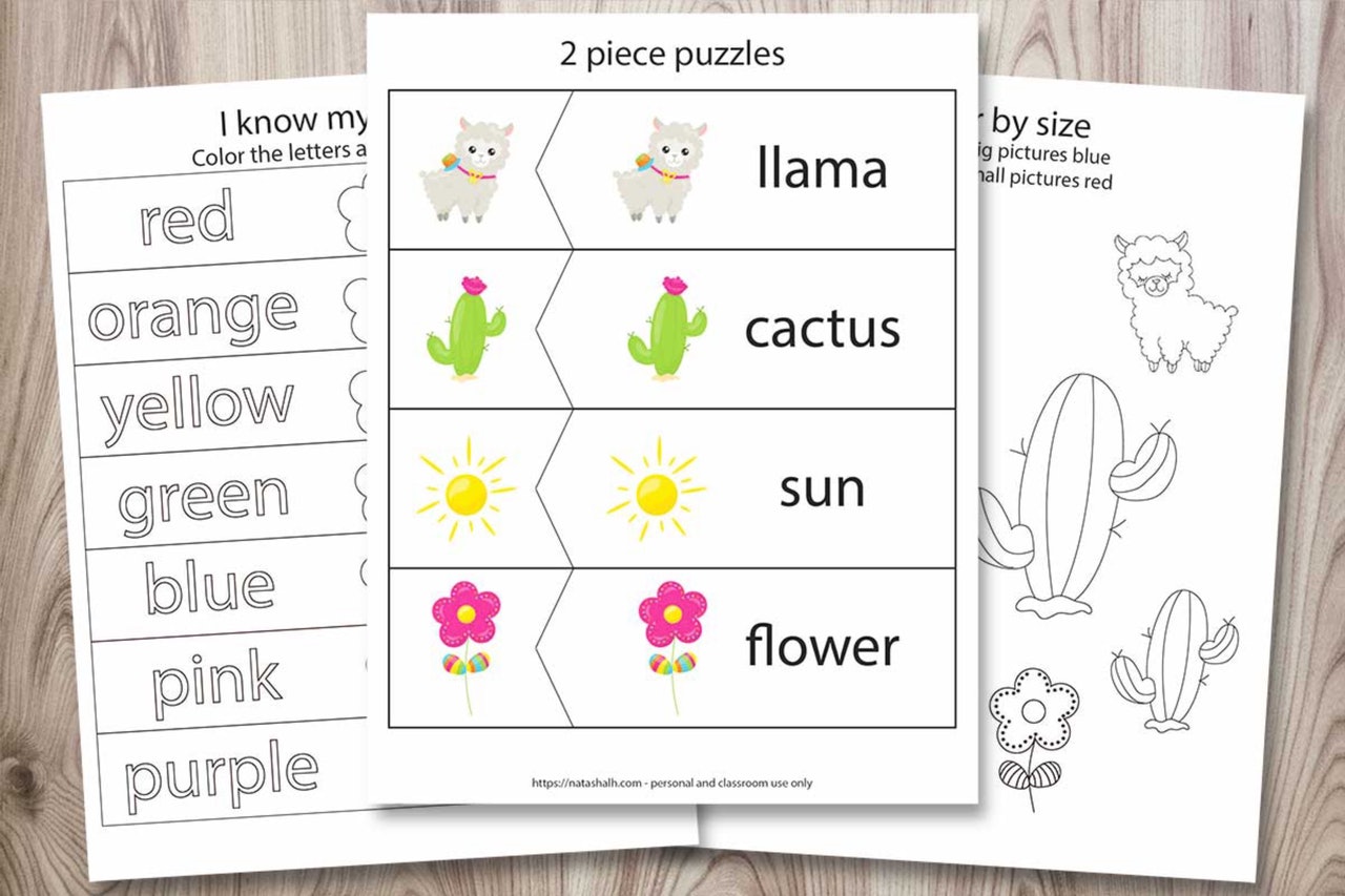 Llama Preschool Learning Pack