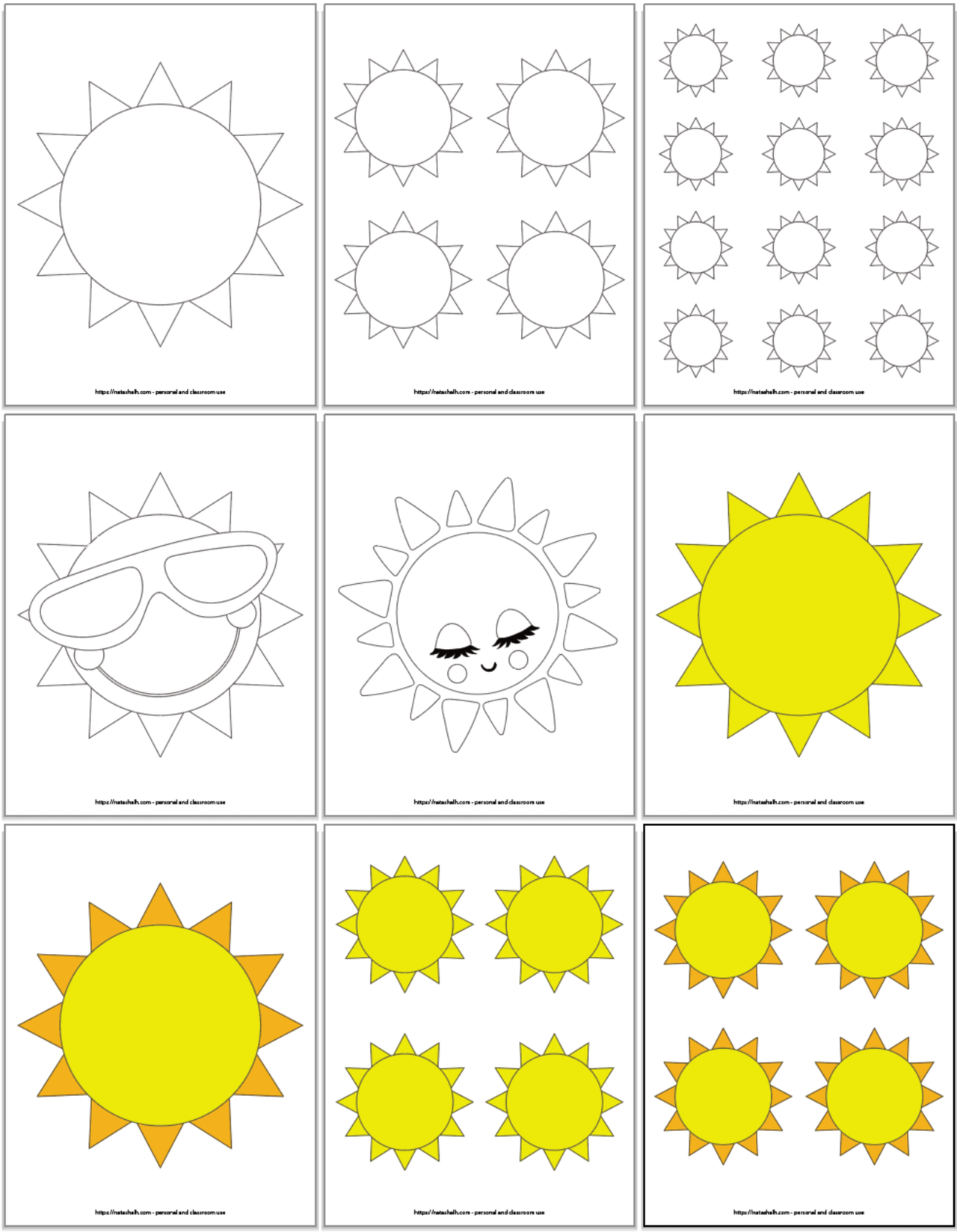 Printable Sun Templates – The Artisan Life