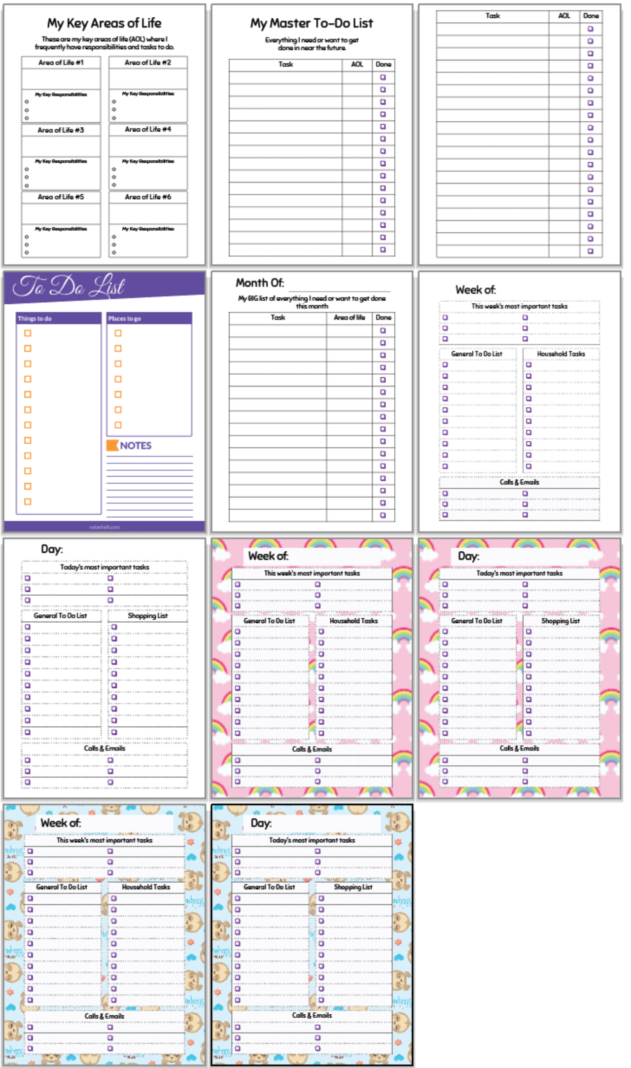 Printable To Do Lists - Monthly, Weekly, and & Daily To-Do Lists