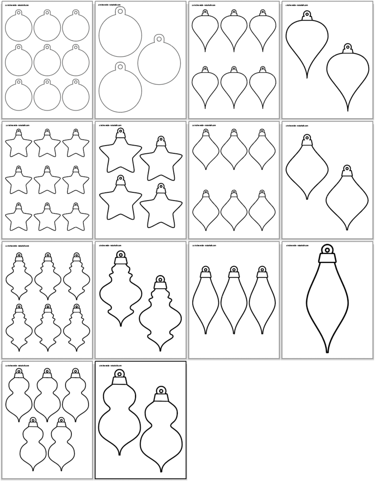 Christmas ornament templates & outlines