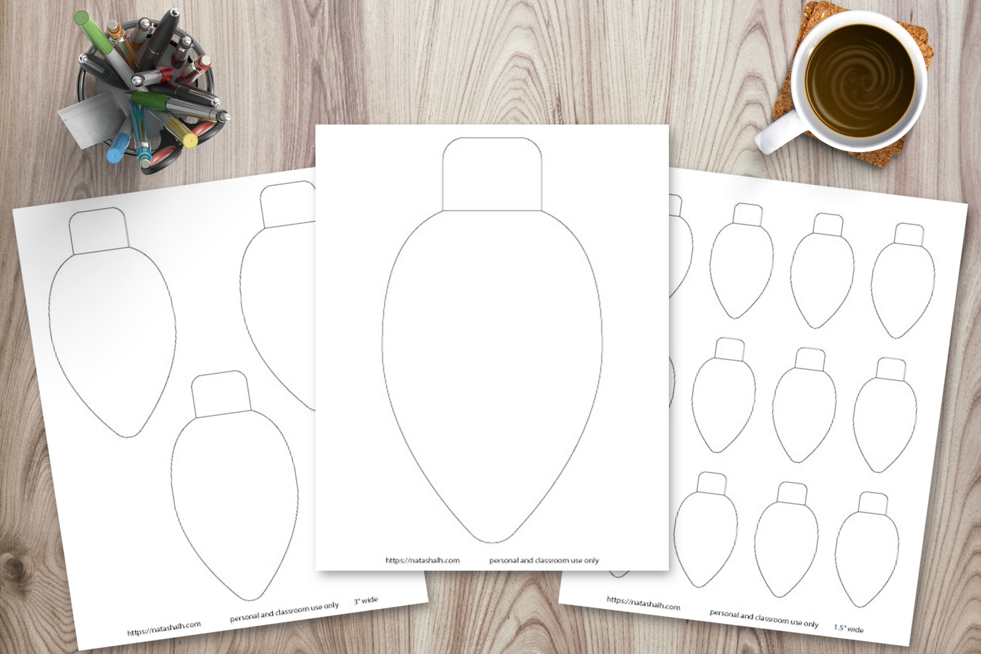 Christmas light bulb templates & outlines – The Artisan Life christmas-light-bulb-templates-outlines-the-artisan-life