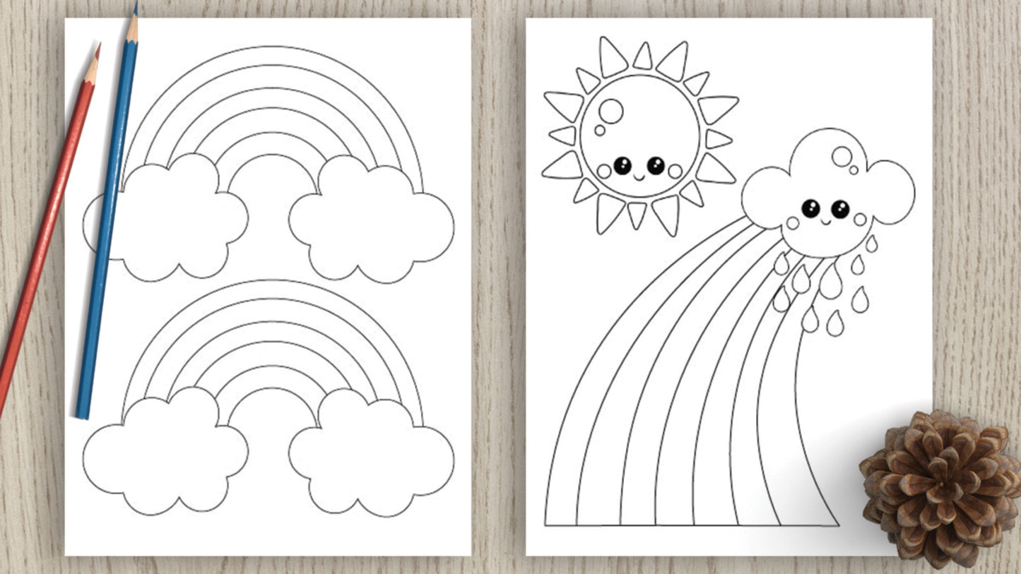 Rainbow coloring pages