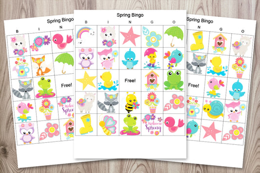 Spring Bingo Boards - Classroom set of 30 printable bingo games for spring