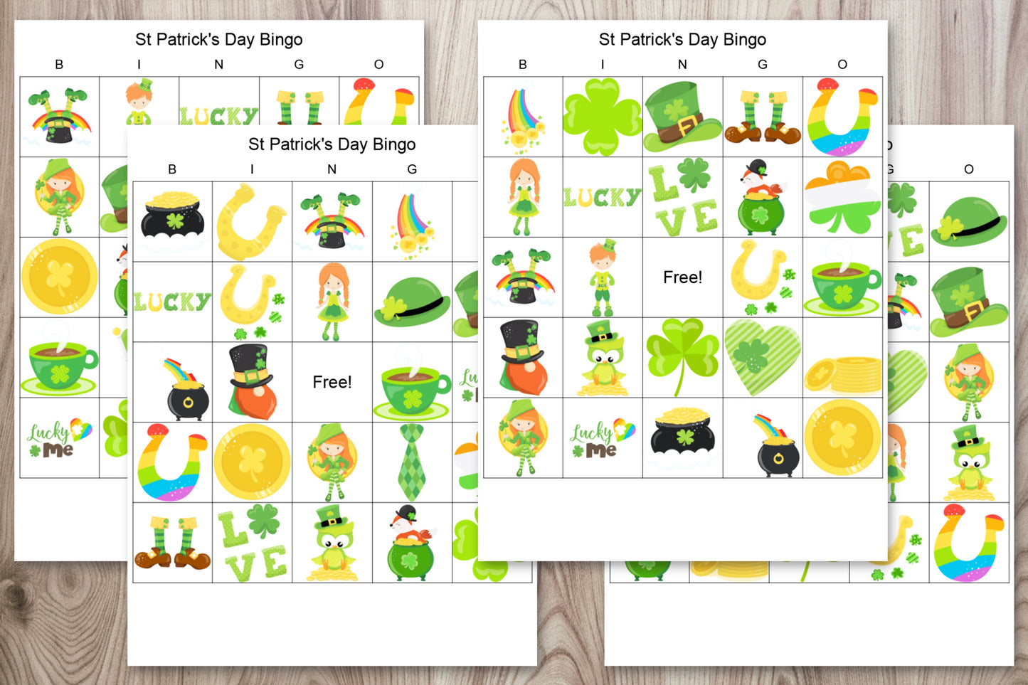 24 St. Patrick's Day Bingo Boards