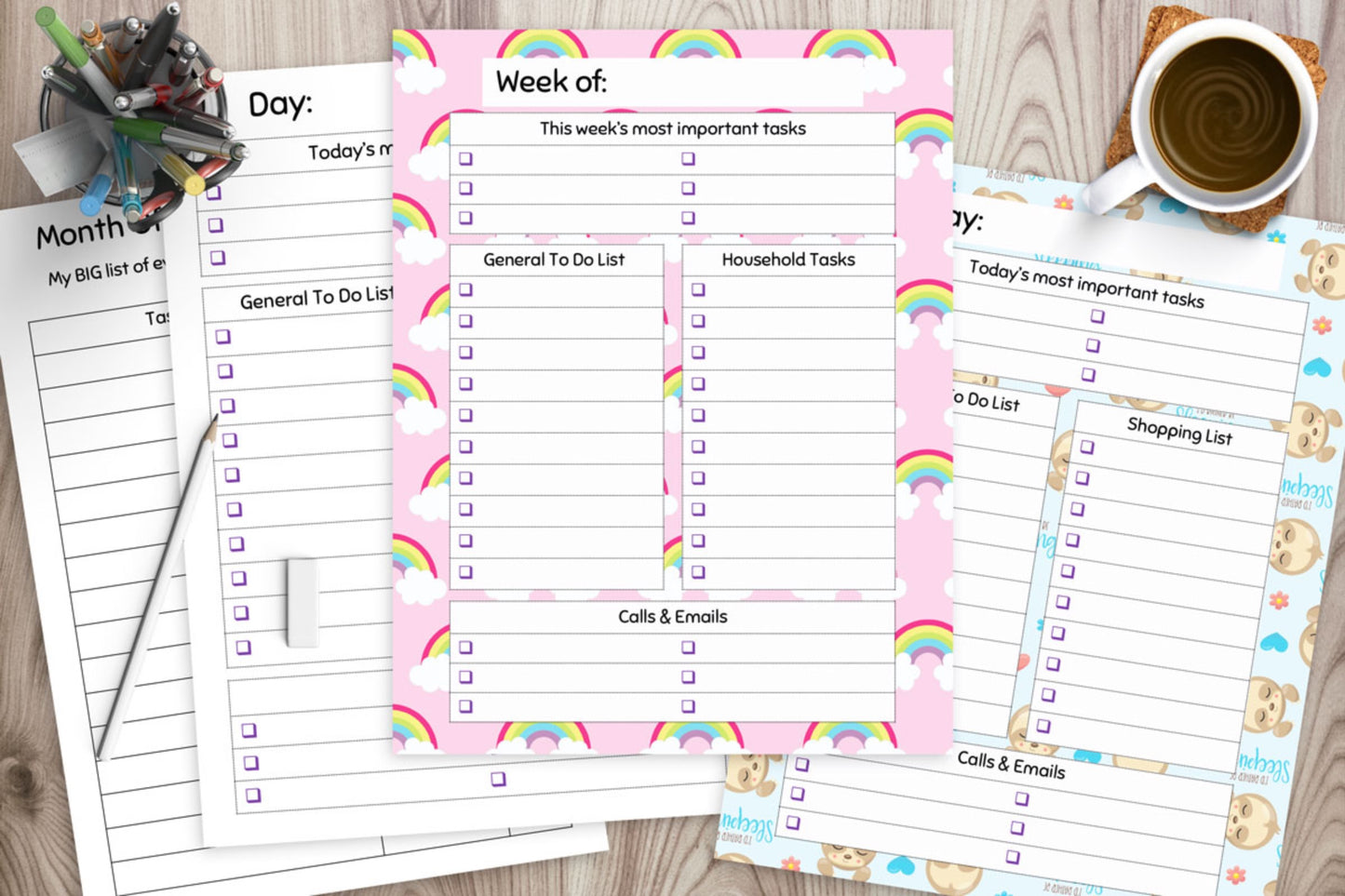 Printable To Do Lists - Monthly, Weekly, and & Daily To-Do Lists