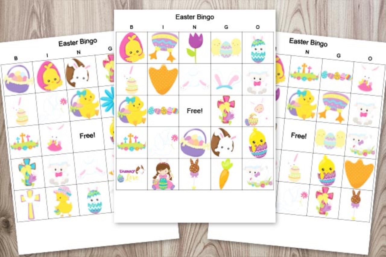 Religious Easter Bingo Cards - Classroom set of 30 Easter bingo cards