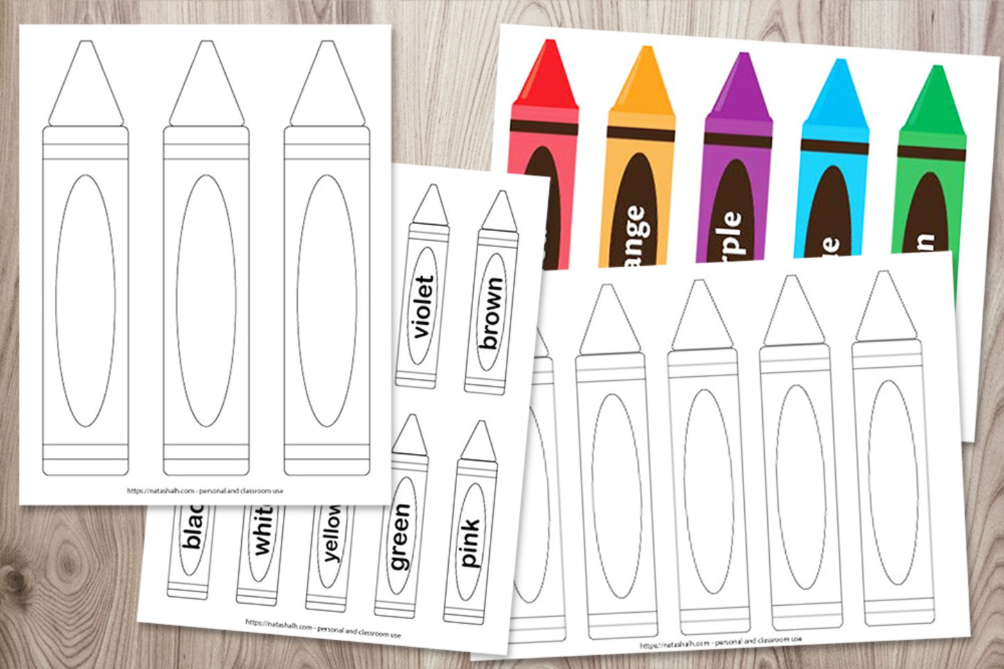 Crayon Template Printables