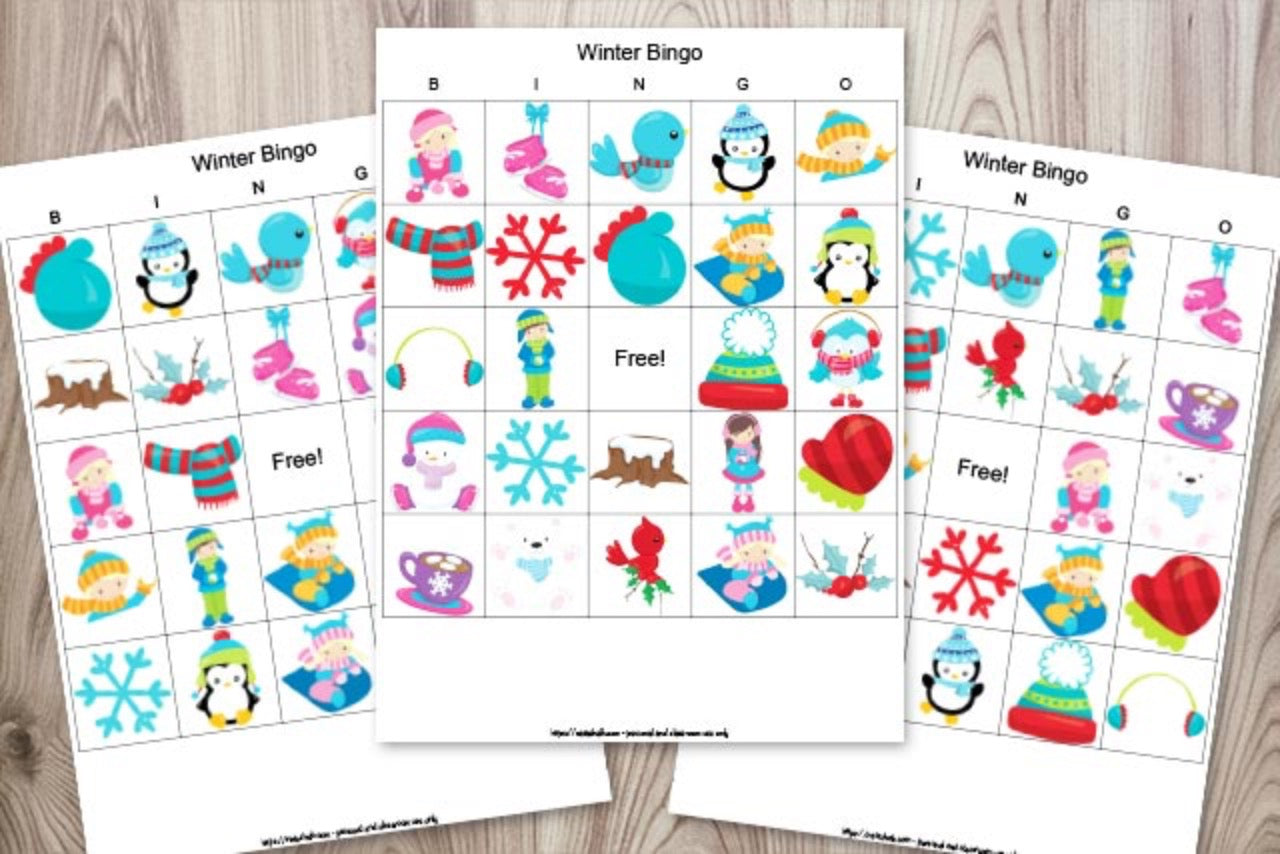 Printable Winter Bingo - 24 Unique Boards
