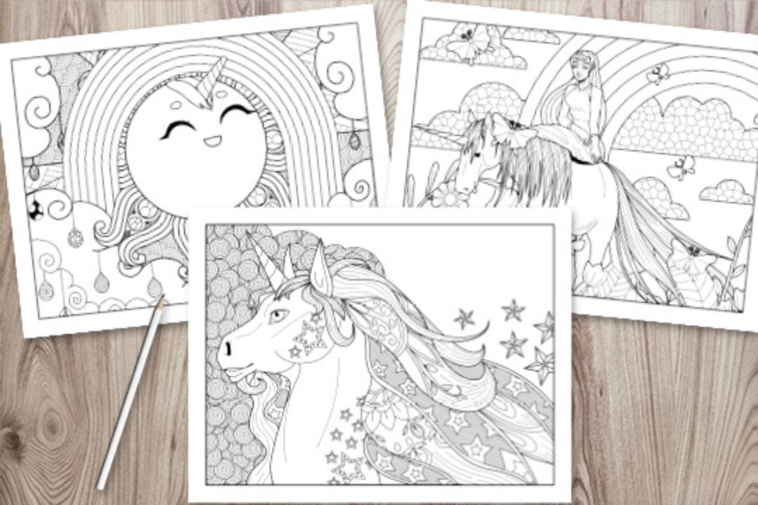 Unicorn coloring pages