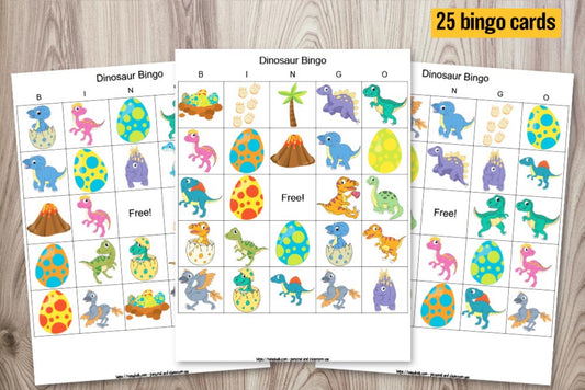 Dinosaur Bingo - set of 25 cards