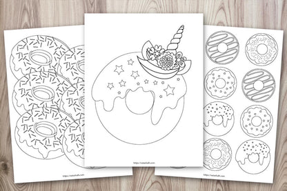 10 Printable Doughnut Coloring Pages