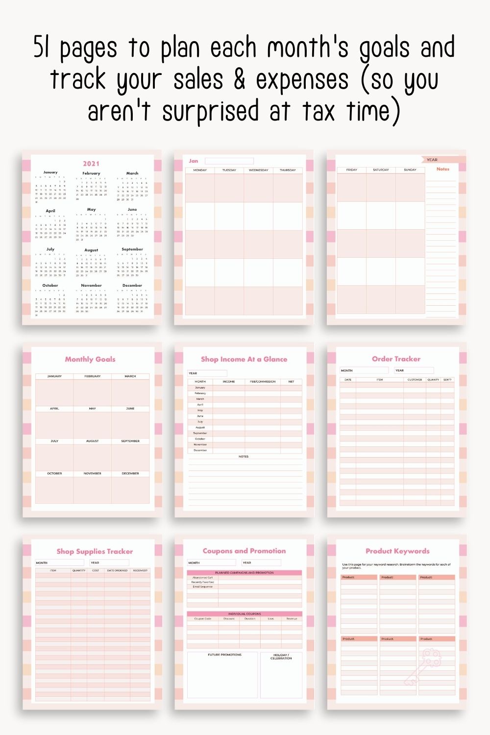 Successful Store Planner - Printable Online Shop Planner