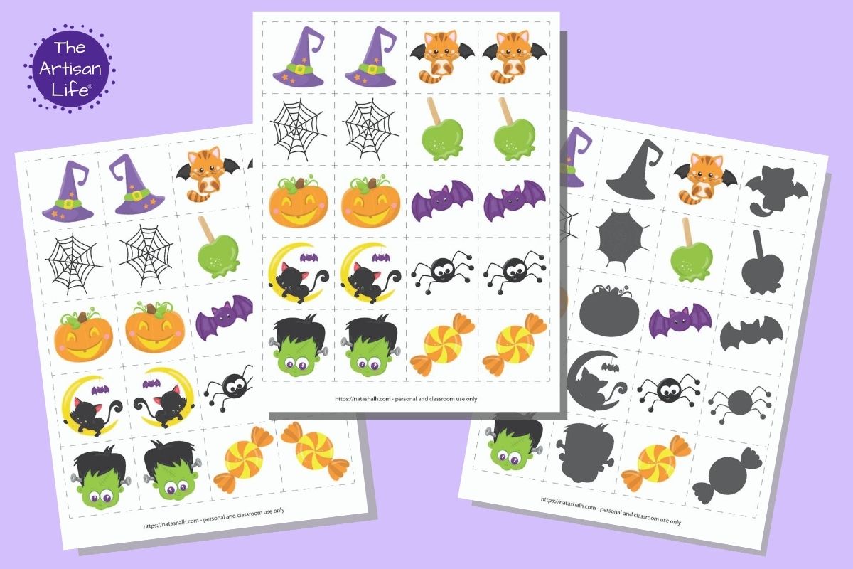 Halloween Matching & Memory Game for Toddlers and Preschoolers