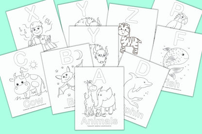 Alphabet Coloring Pages for Preschool