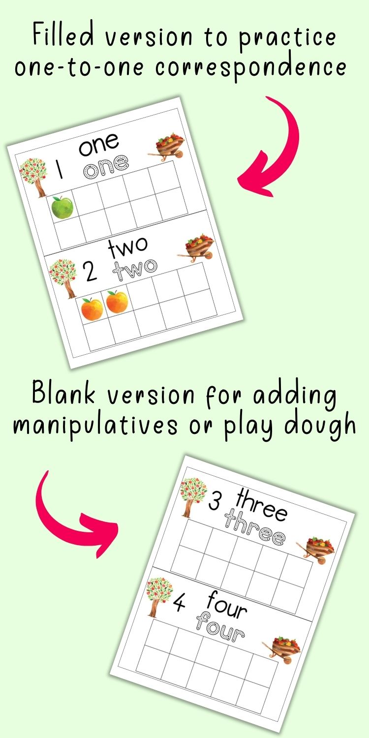 Apple Ten Frame Printables