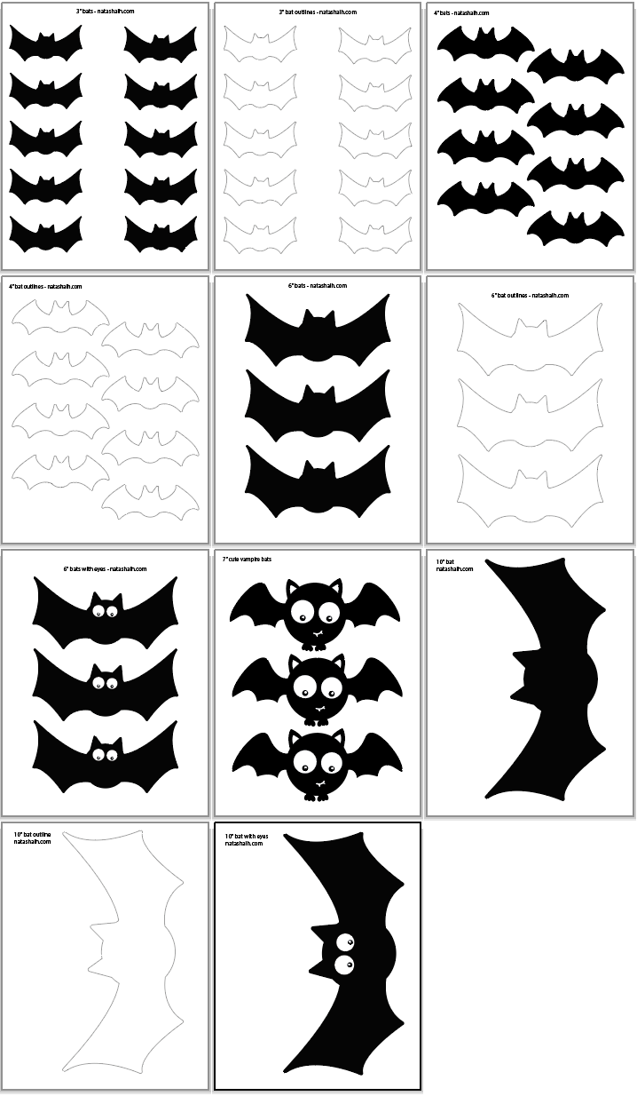 Bat Templates & Outlines