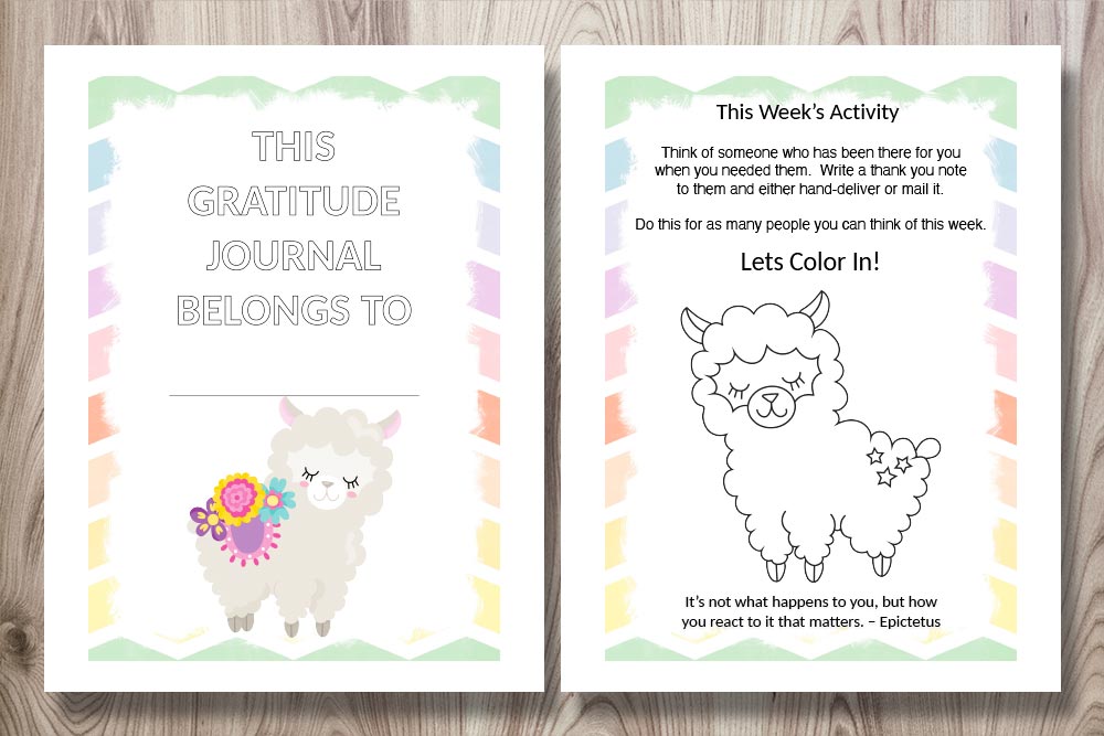 Printable Gratitude Journal for Kids