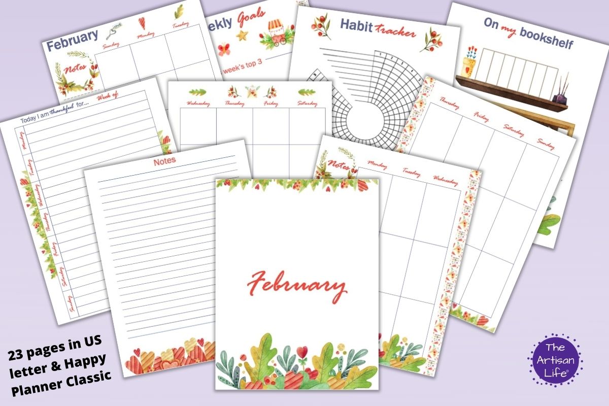 February Planner Printable Kit - Happy Planner Classic & US Letter