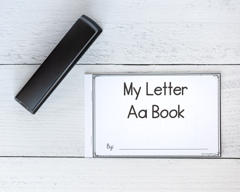"My letter Aa Book" assembled and with a stapler